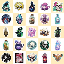 50 Pharmacist Skeleton Stickers Personalized Horror Skeleton Apothecare Pharmacist Waterproof Stickers