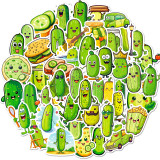 50 pieces of pickled cucumber pickle stickers, pickled cucumber graffiti waterproof stickers