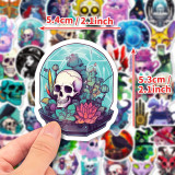 50 Pharmacist Skeleton Stickers Personalized Horror Skeleton Apothecare Pharmacist Waterproof Stickers