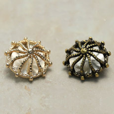 23MM Pearl  metal snap button charms