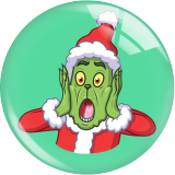 20MM Christmas  grinch  Print glass snap button charms