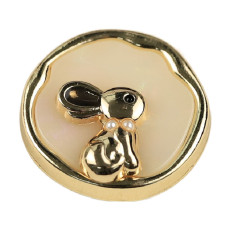 23MM Cute Rabbit metal snap button charms