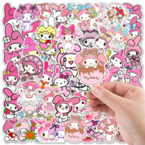 50 Cute Cartoon Melody Luggage Skateboard Notebook Water Cup Graffiti Decoration Waterproof Stickers