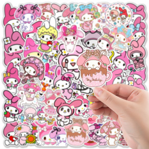 50 Cute Cartoon Melody Luggage Skateboard Notebook Water Cup Graffiti Decoration Waterproof Stickers
