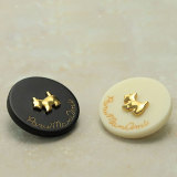 20MM Cute little dog black and white  metal snap button charms