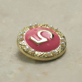 23MM Pearl  metal snap button charms