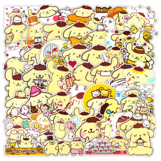50 cartoon pudding dog notebooks, skateboard luggage, graffiti decoration stickers, creative stationery waterproof stickers