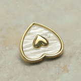 23MM Love shell  metal snap button charms