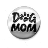 20MM MOM dog cat print Enamel design  Metal snap buttons