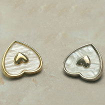 23MM Love shell  metal snap button charms