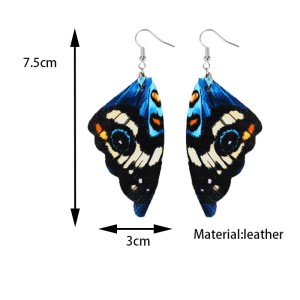 PU leather Butterfly wing earrings