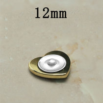 12MM Love shell  metal snap button charms