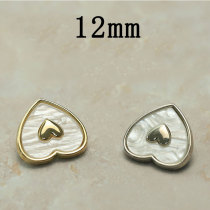 12MM Love shell  metal snap button charms
