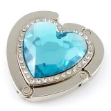 Love shaped single row diamond folding hanging bag hook water diamond hook