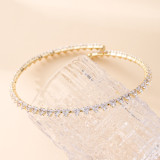 Crystal studded short elastic collar