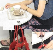 Love shaped single row diamond folding hanging bag hook water diamond hook