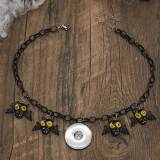 Creative and Fun Pumpkin Bat Ghost Halloween Necklace fit  20MM Snaps button jewelry wholesale