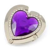 Love shaped single row diamond folding hanging bag hook water diamond hook