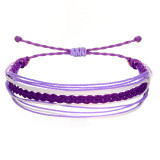 Simi Yafeng Braided Bracelet Colorful Wax Thread Fried Dough Twists Braid Combination Beach Hand Rope