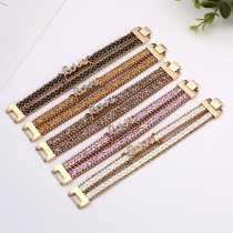 LOVE Adjustable Alloy Buckle Bracelet Couple Leather Bracelet
