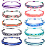 Simi Yafeng Braided Bracelet Colorful Wax Thread Fried Dough Twists Braid Combination Beach Hand Rope