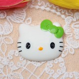 20MM KT cat bow Resin snap button charms
