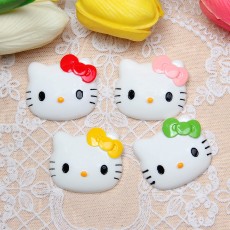 20MM KT cat bow Resin snap button charms