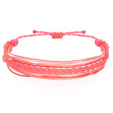 Simi Yafeng Braided Bracelet Colorful Wax Thread Fried Dough Twists Braid Combination Beach Hand Rope