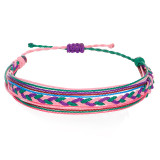 Simi Yafeng Braided Bracelet Colorful Wax Thread Fried Dough Twists Braid Combination Beach Hand Rope
