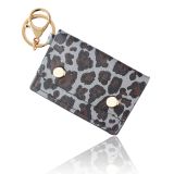 Leopard PU leather keychain pendant, change bag, card bag, handbag, certificate bag
