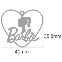Stainless steel love Barbie pendant