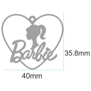Stainless steel love Barbie pendant