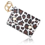 Leopard PU leather keychain pendant, change bag, card bag, handbag, certificate bag