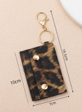 Leopard PU leather keychain pendant, change bag, card bag, handbag, certificate bag