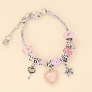 DIY Love Starfish Crystal Alloy Bracelet
