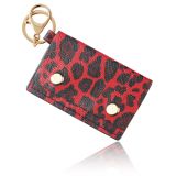 Leopard PU leather keychain pendant, change bag, card bag, handbag, certificate bag