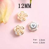 12MM flower Resin snap button charms