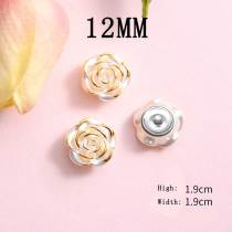 12MM flower Resin snap button charms
