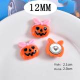 12MM Halloween Resin snap button charms
