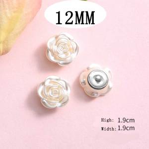 12MM flower Resin snap button charms