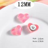 12MM love  Resin snap button charms