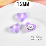 12MM love  Resin snap button charms