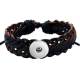 Imitation cowhide woven bracelet fit 20MM Snaps button jewelry wholesale