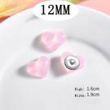 12MM love  Resin snap button charms