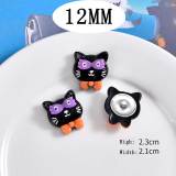 12MM Halloween Resin snap button charms