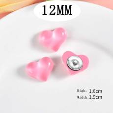 12MM love  Resin snap button charms