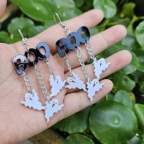 Acrylic Halloween Funny BOO Ghost Earrings