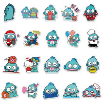 50 Cartoon Cute Water Monster Half Mermaid Notebook Luggage, Skateboard Graffiti Decoration Waterproof Stickers