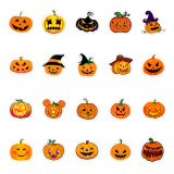 50 pieces of Halloween pumpkin lantern graffiti stickers, luggage, car, laptop, skateboard, water cup decoration, waterproof stickers