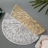 38CM Hollow dining mat PVC gilded insulation dining mat Western dining mat
